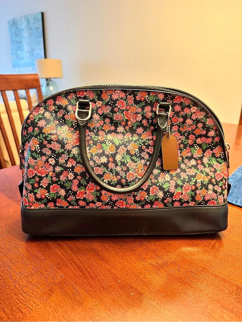 Coach Mini Sierra Satchel in Posey Cluster Floral Print Coated Canvas Floral